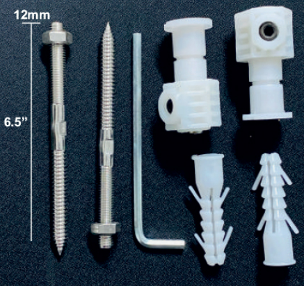 SS WALL HUNG CLOSET BOLT 12MM